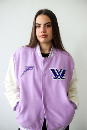 Minnesota Frost Letterman Jacket - Lavender