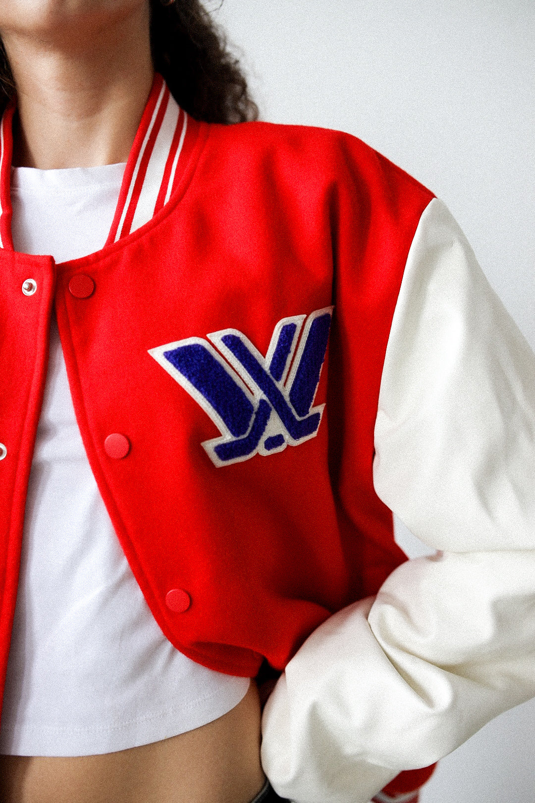 Ottawa Charge Letterman Jacket - Red