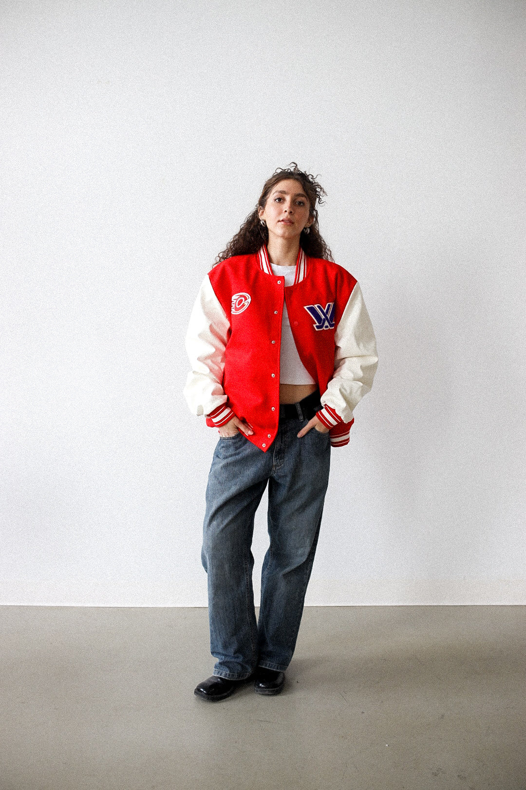 Ottawa Charge Letterman Jacket - Red