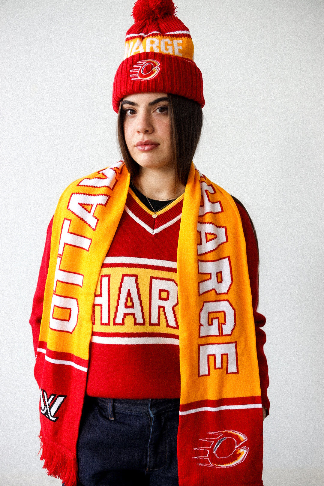 Ottawa Charge Scarf - Red