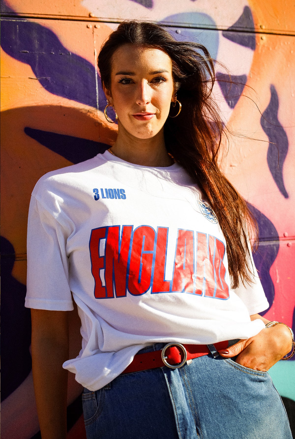 England Tri Logo T-Shirt - White