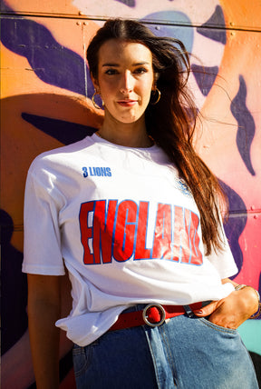 England Tri Logo T-Shirt - White