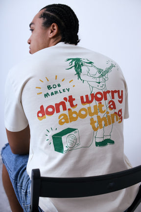 P/C x Bob Marley Don't Worry Heavyweight T-Shirt - Ivory