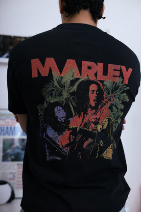 P/C x Bob Marley „One Love“ Schweres, stückgefärbtes T-Shirt – Schwarz