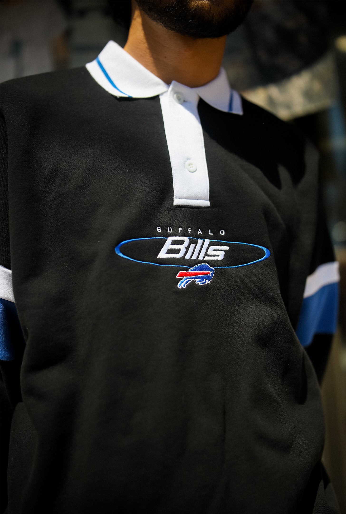 Buffalo Bills Oversized Rugby - Black / Royal