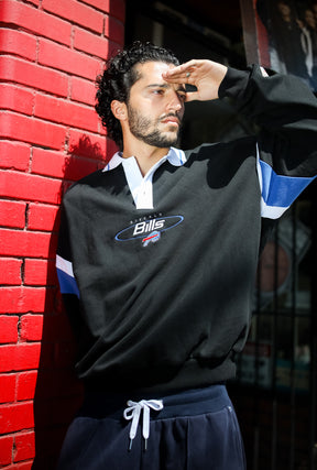 Buffalo Bills Oversized Rugby - Black / Royal