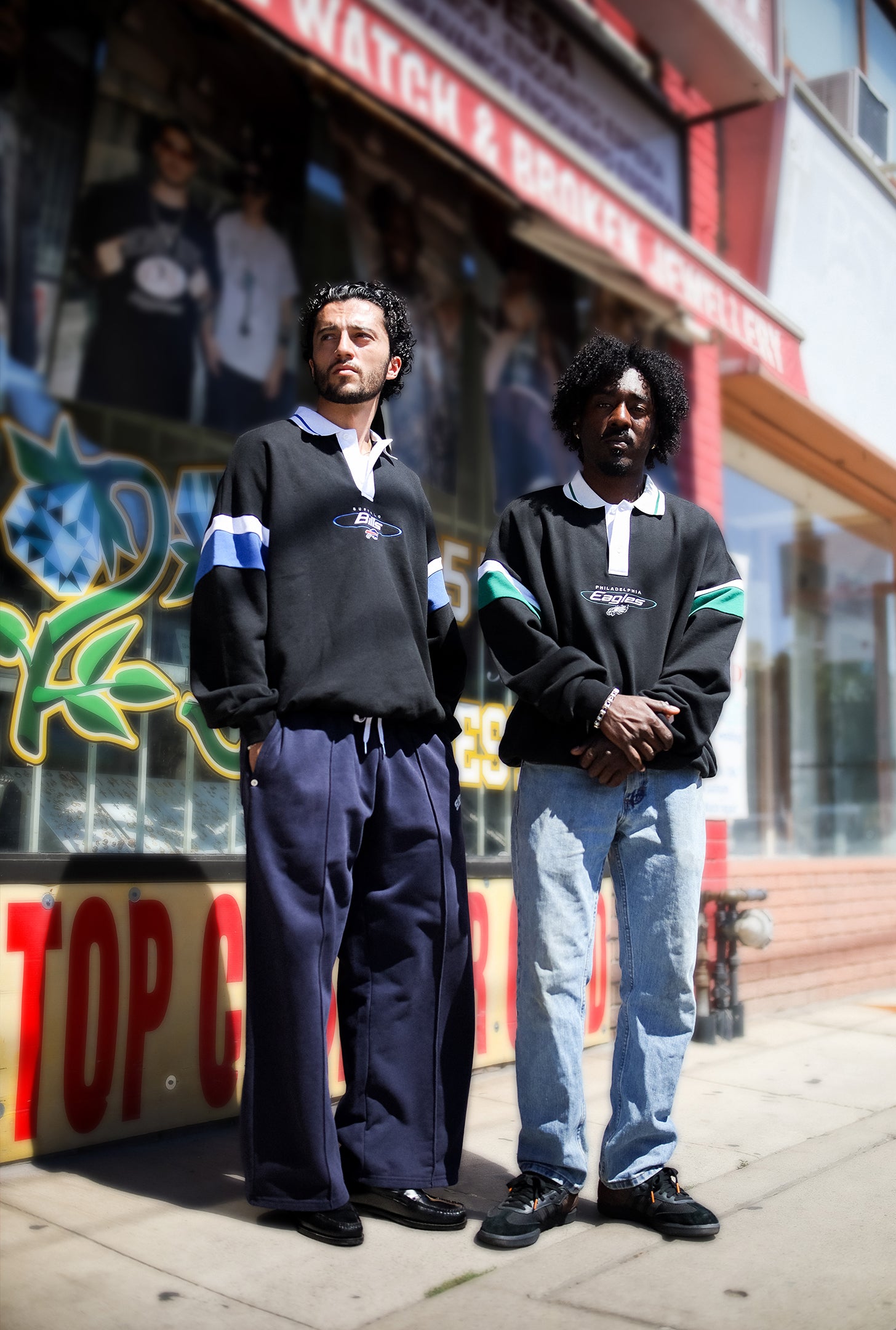 Buffalo Bills Oversized Rugby - Black / Royal