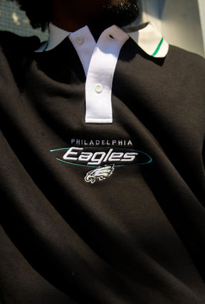 Philadelphia Eagles Oversized Rugby - Black / Midnight Green