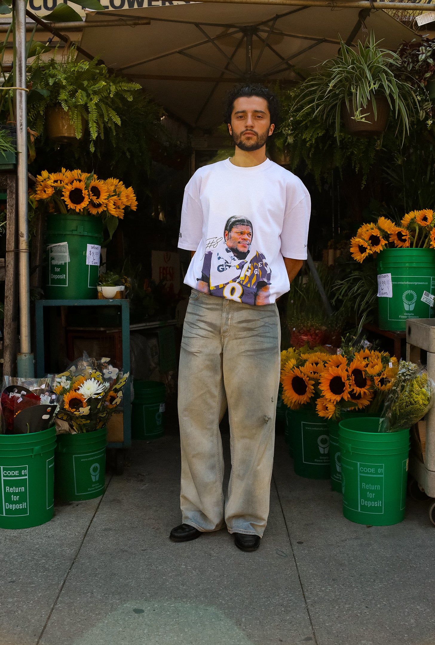 Lamar Jackson Heavyweight Garment Dyed T-Shirt - White