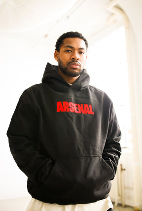 Arsenal FC Heavyweight Hoodie - Schwarz