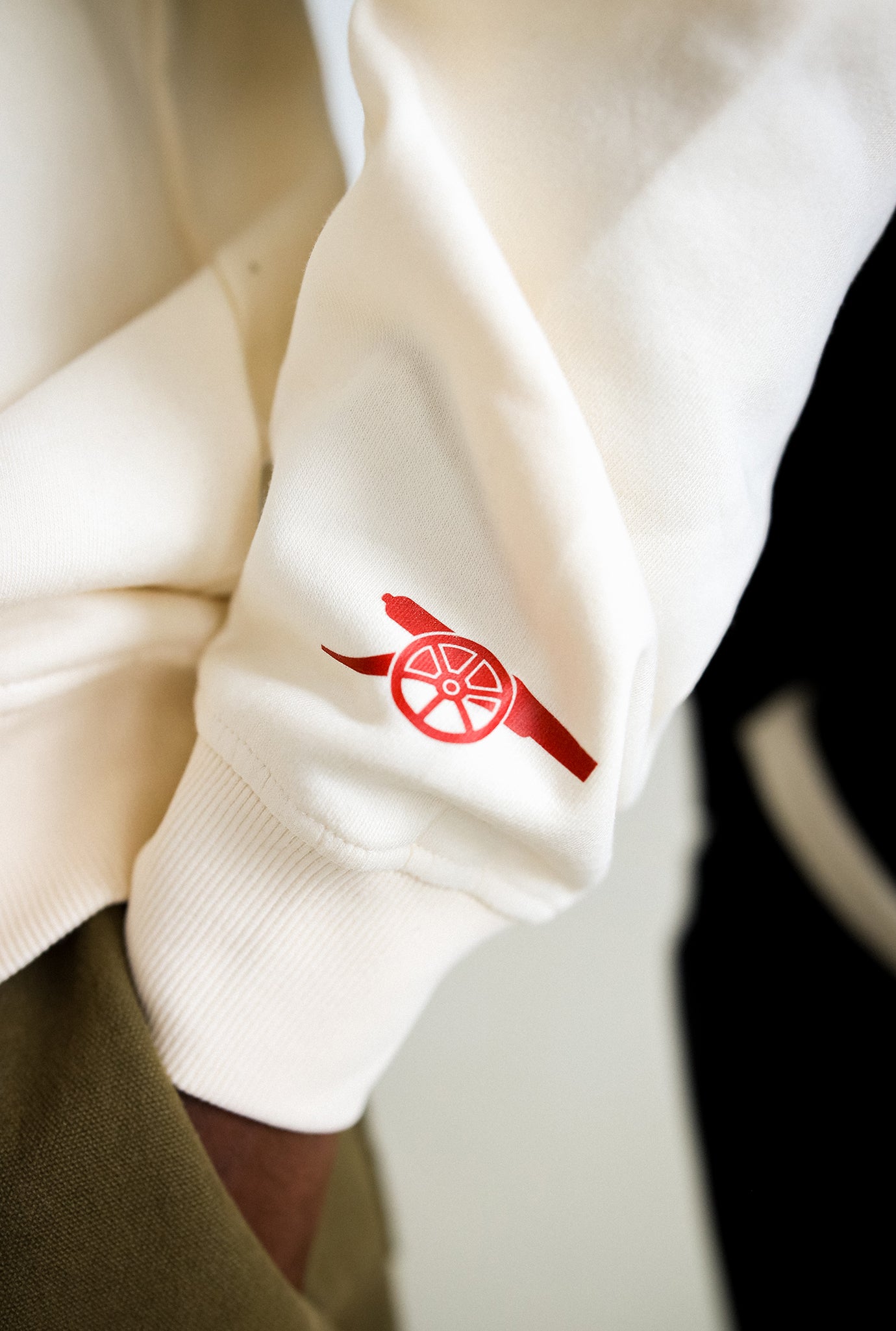 Arsenal FC Quarter Zip - Elfenbein