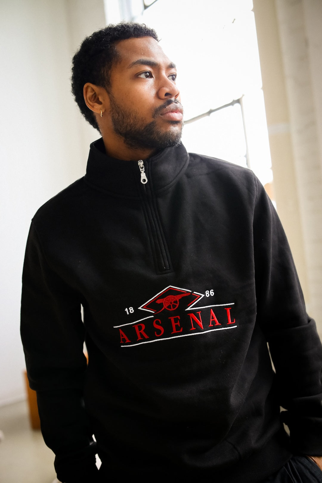 Arsenal FC - Pull à col zippé noir