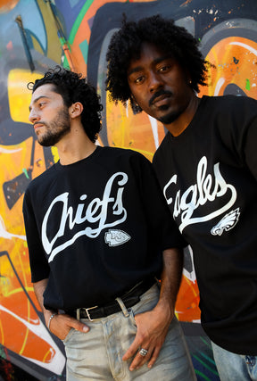 Kansas City Chiefs Script Heavyweight T-Shirt - Black