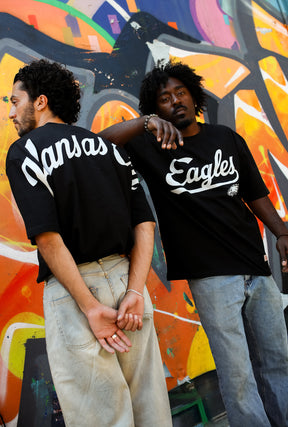 Philadelphia Eagles Script Heavyweight T-Shirt - Black