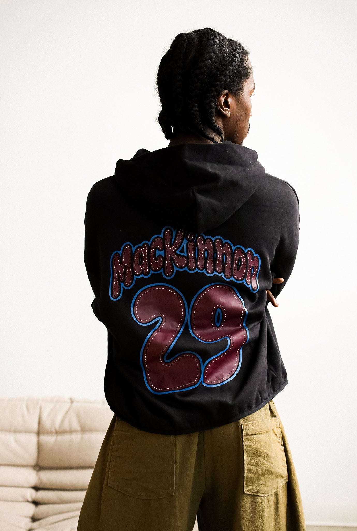 Nathan MacKinnon Relaxed Hoodie - Black