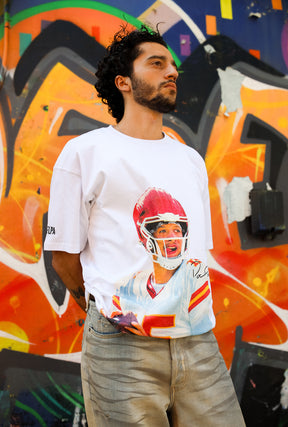 Patrick Mahomes Heavyweight Garment Dyed T-Shirt - White