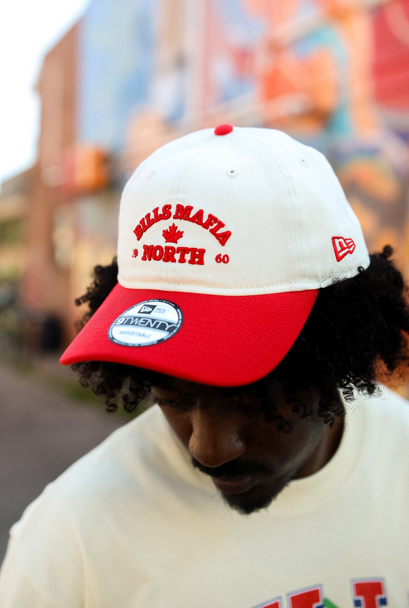 Buffalo Bills Mafia 9TWENTY Adjustable Cap - Ivory / Red