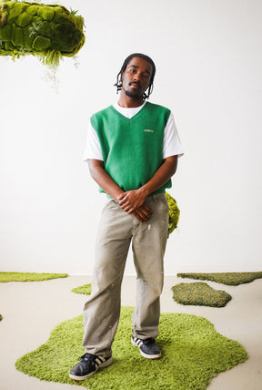 Peace Basics Sweater Vest - Green