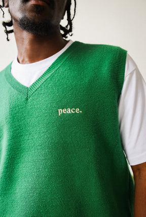 Peace Basics Sweater Vest - Green