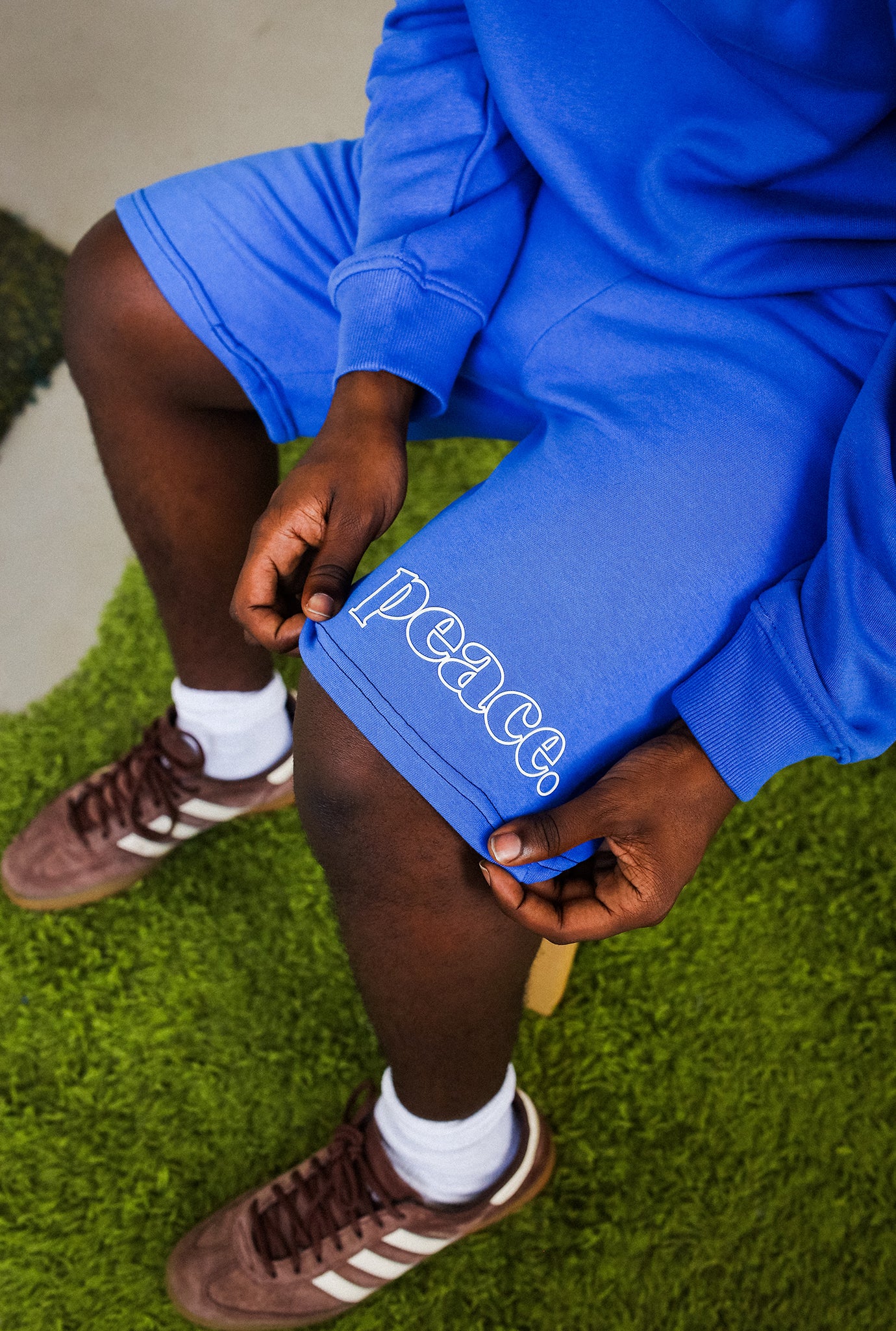 Peace Basics Fleece Shorts - Royal