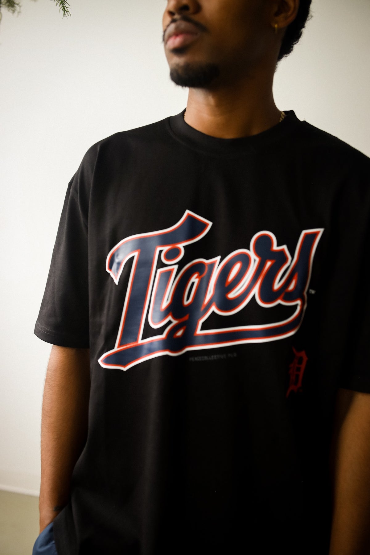 Detroit Tigers Spirit Heavyweight T-Shirt - Black