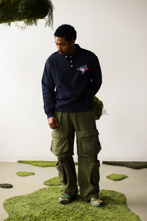 Toronto Blue Jays Longsleeve Polo - Navy