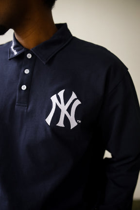 New York Yankees Longsleeve Polo - Navy
