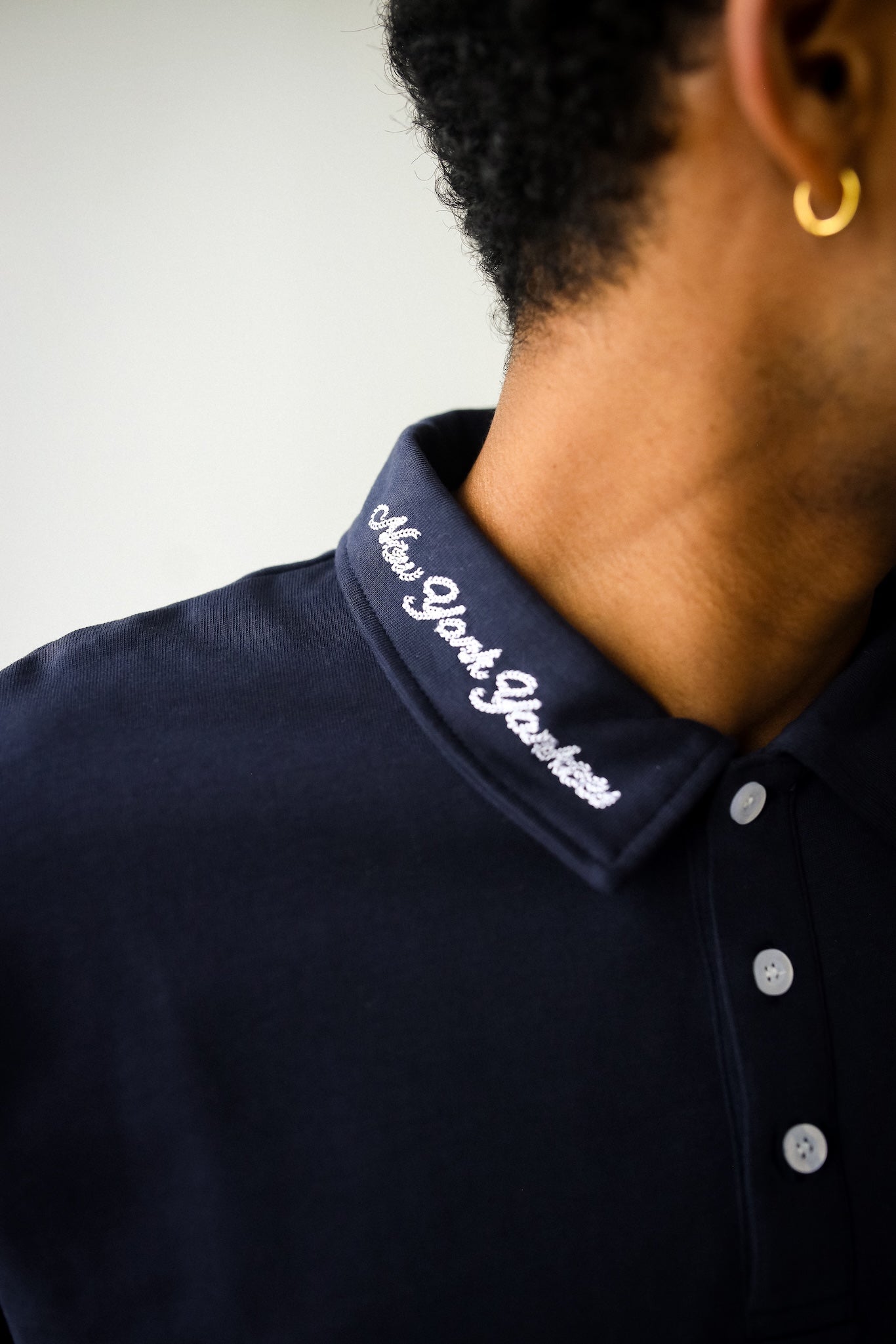 New York Yankees Longsleeve Polo - Navy