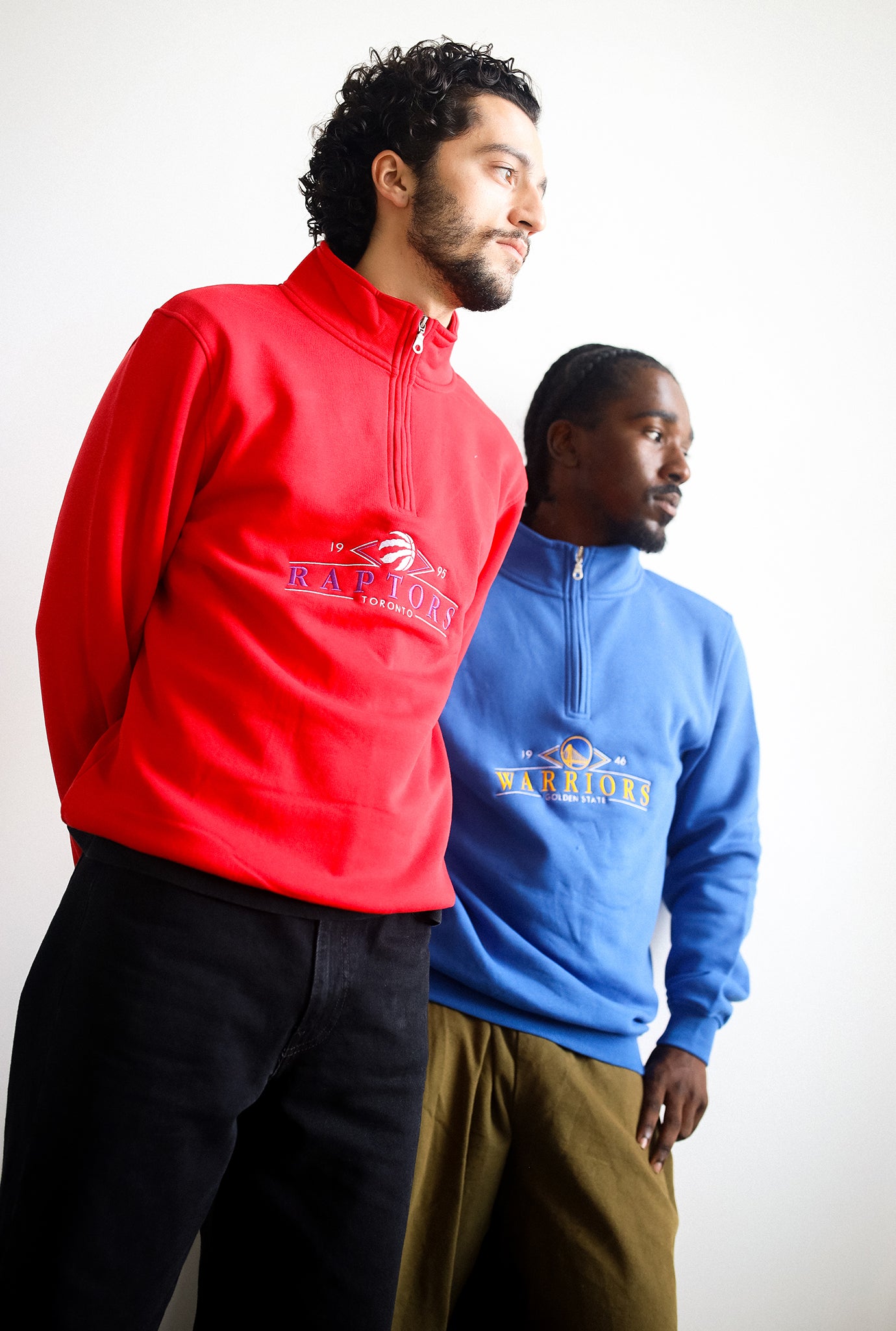 Golden State Warriors Vintage Quarter Zip - Royal