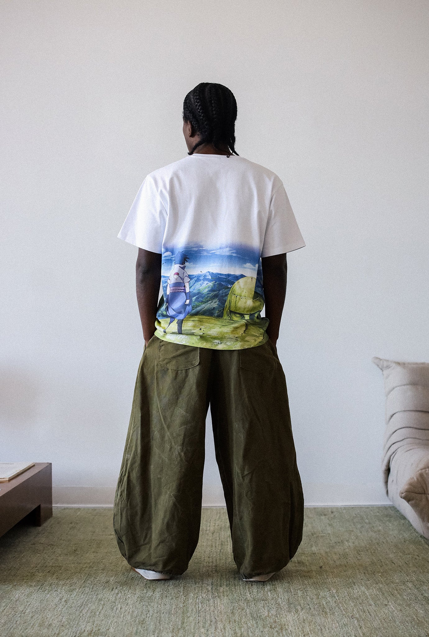 P/C x Naruto Valley of the End Heavyweight T-Shirt - White