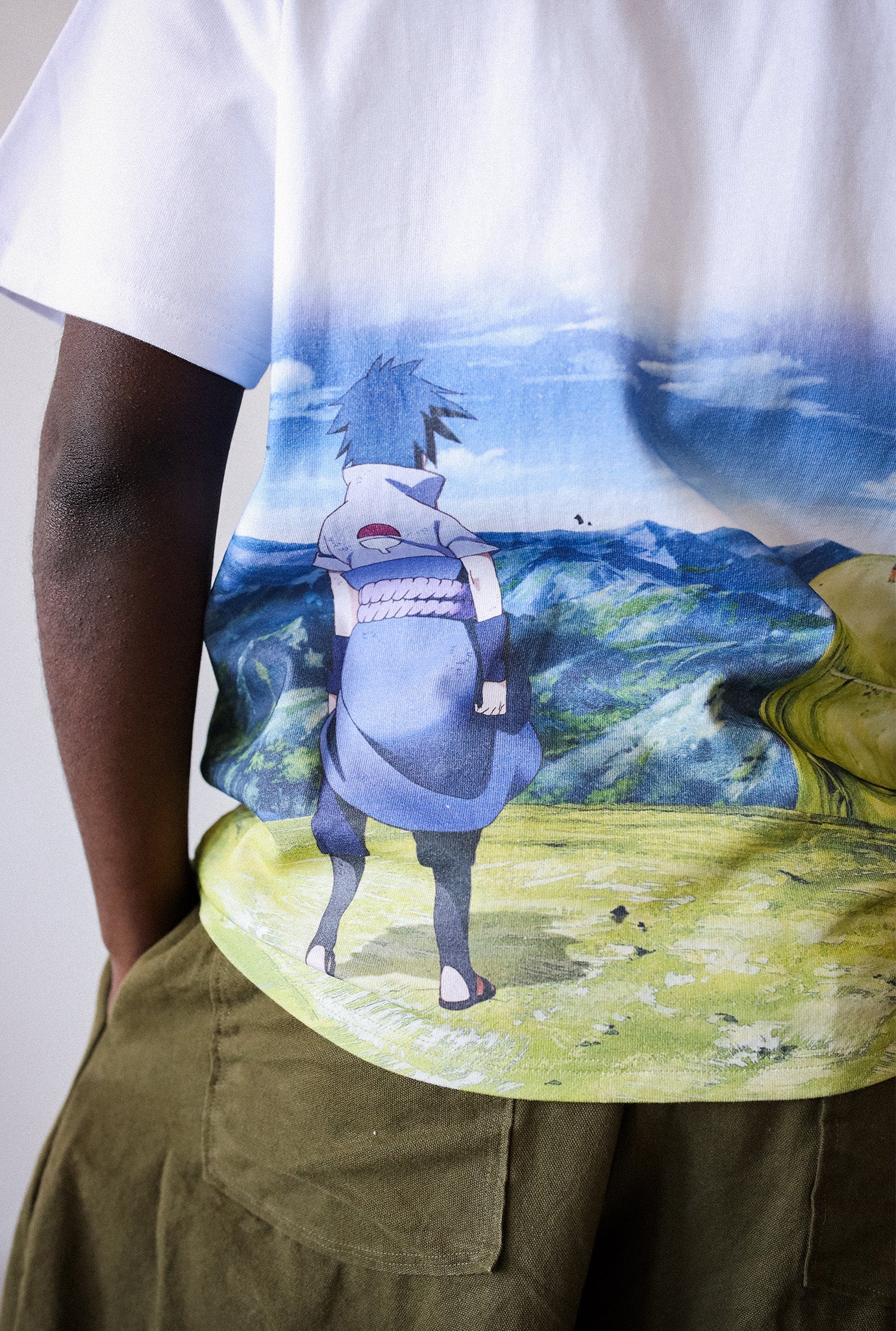 P/C x Naruto Valley of the End Heavyweight T-Shirt - White