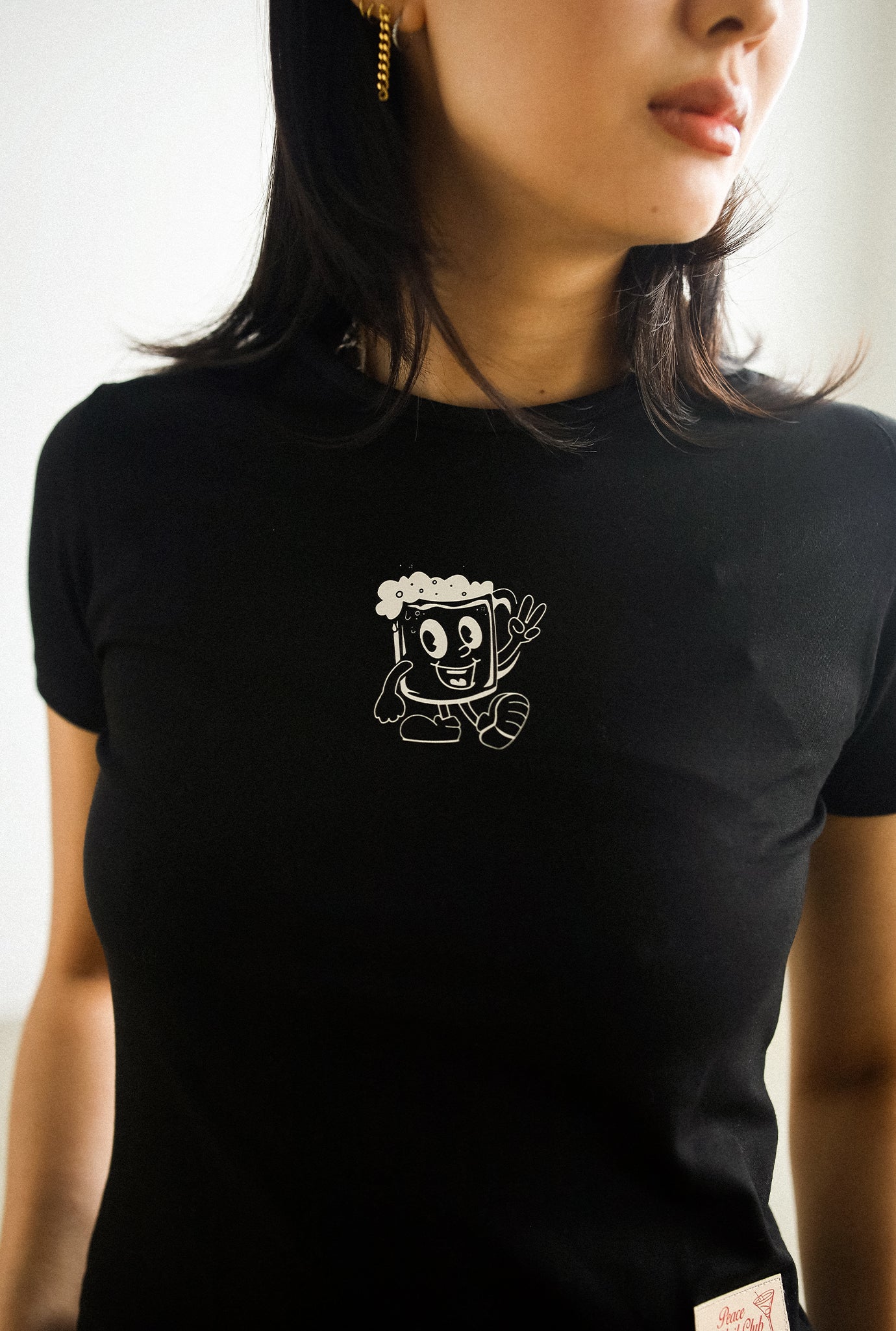 Beer Club Baby Tee - Black