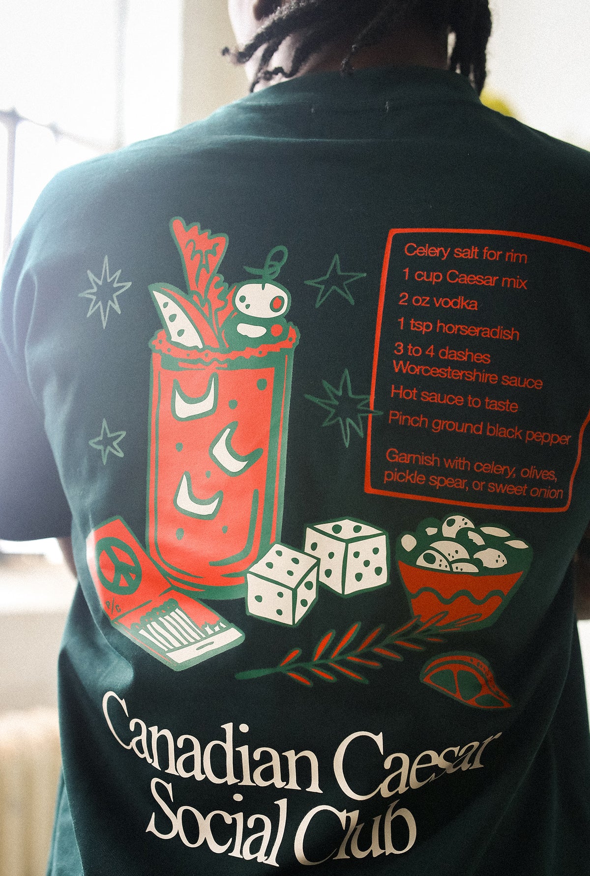 Backyard Canadian Caesar Club Heavyweight T-Shirt - Waldgrün