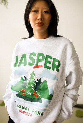 Jasper National Park Crewneck - Ash