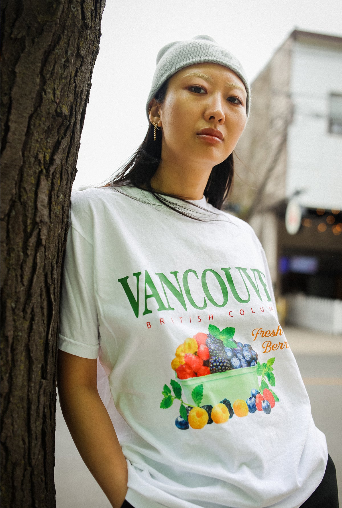 Vancouver Food Scene Heavyweight T-Shirt - White