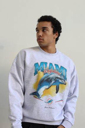 Miami Dolphins Mascot SuperHeavy™️ Crewneck - Ash
