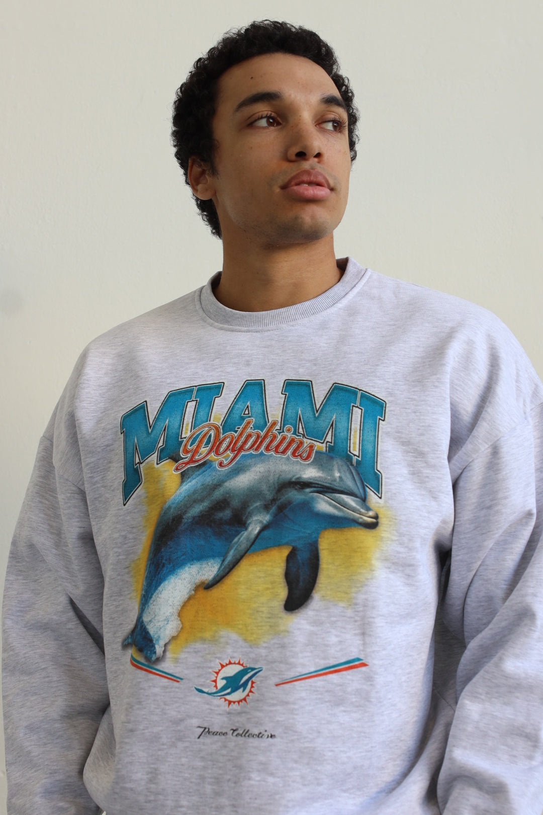 Miami Dolphins Mascot SuperHeavy™️ Crewneck - Ash