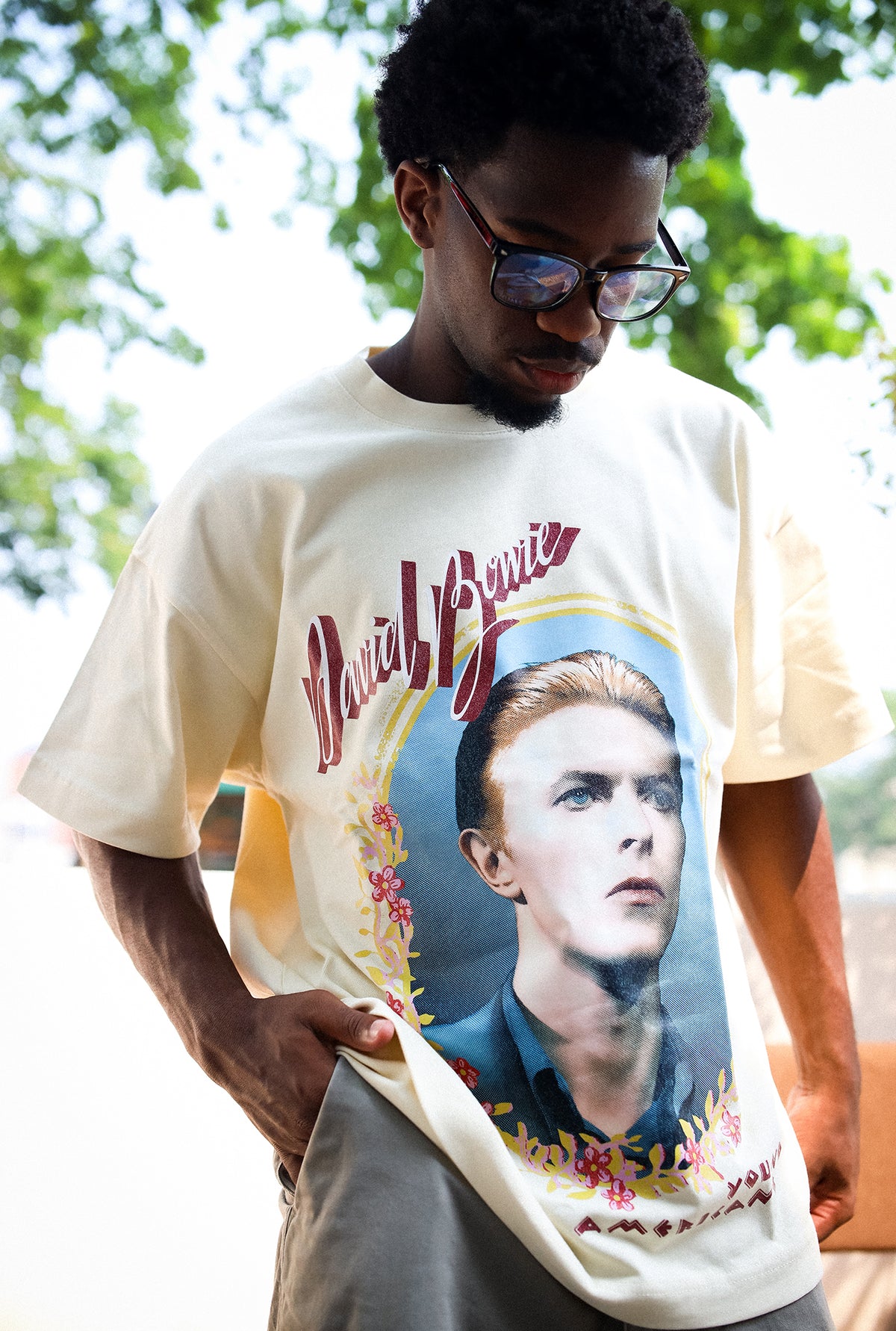 David Bowie Heavyweight T-Shirt - Ivory