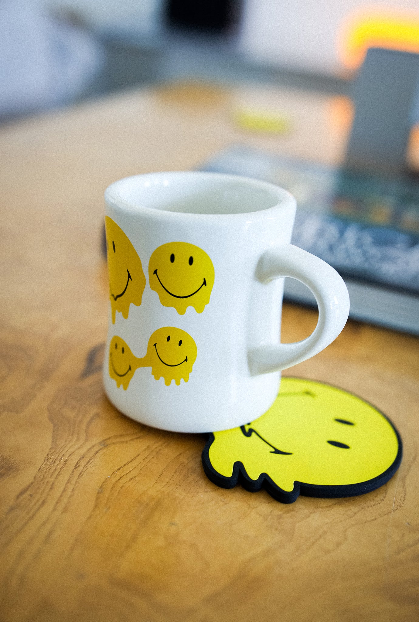P/C x Smiley: Tired of Being Tired Silicone Coaster - Multicolour