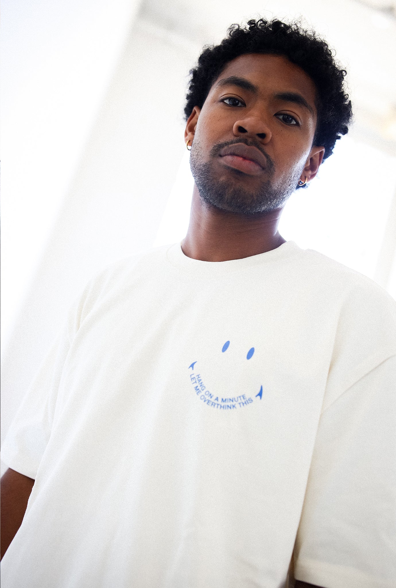 P/C x Smiley: Overthinking Smiley Heavyweight T-Shirt - Ivory