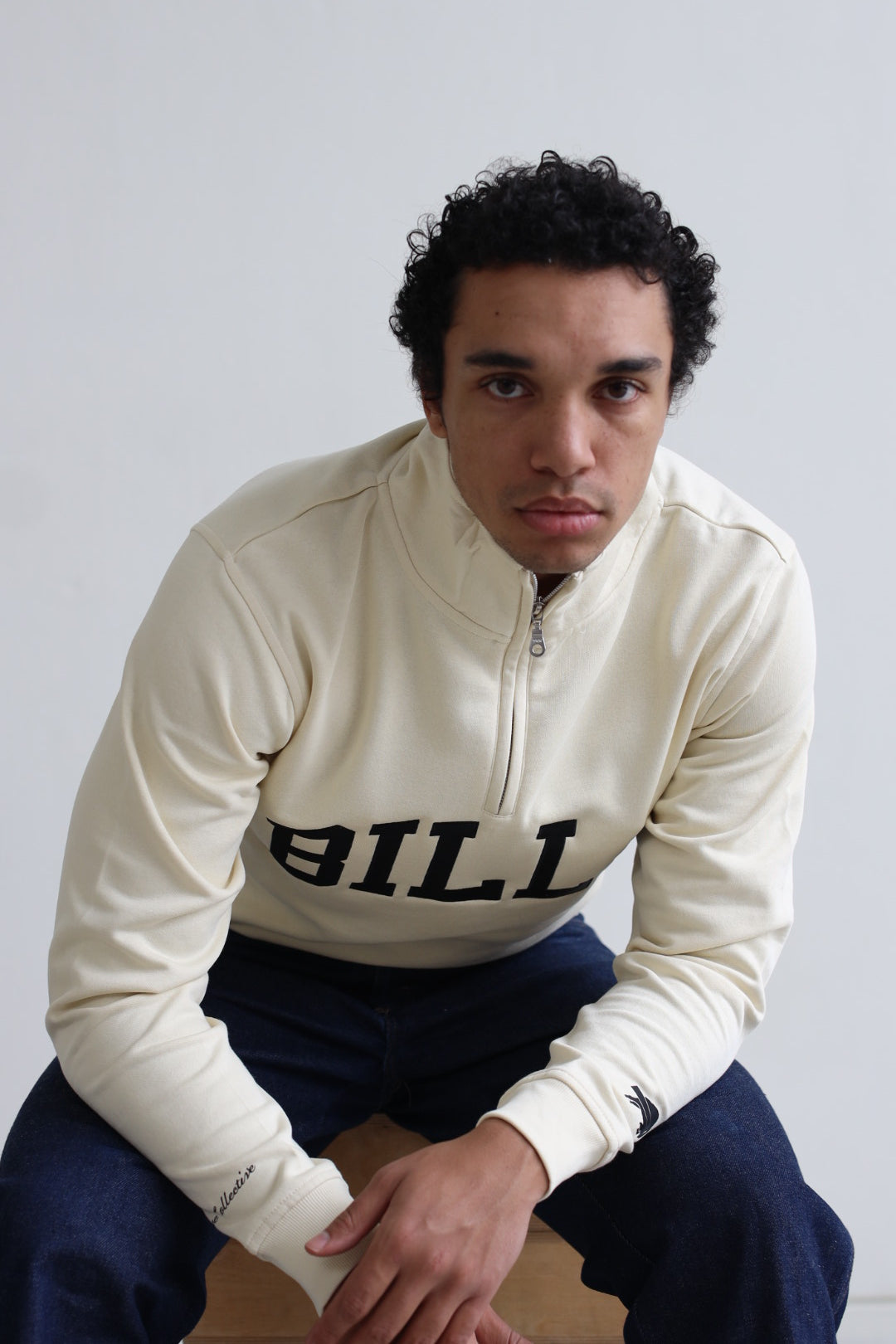 Buffalo Bills Collegiate Quarter Zip - Ivory