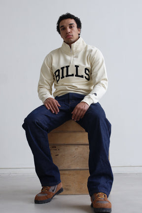 Buffalo Bills Collegiate Quarter Zip - Ivory
