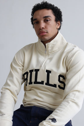 Buffalo Bills Collegiate Quarter Zip - Ivory