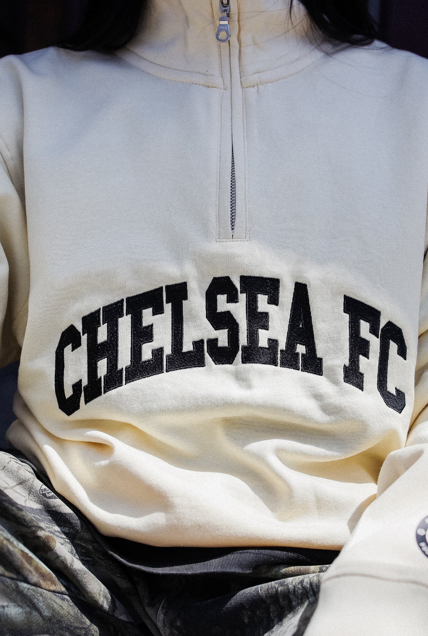 Chelsea FC Quarter Zip - Ivory