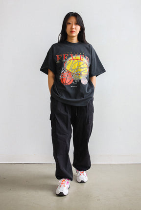 Indiana Fever Garment Dyed Heavyweight T-Shirt - Off Black