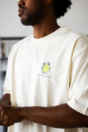 P/C x Smiley: Still Tired from Yesterday's Tired Heavyweight T-Shirt - Ivory