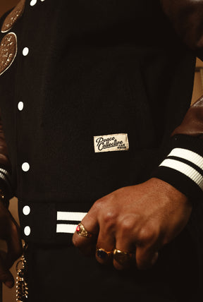 P/C x Jackie Robinson Letterman Jacket - Black