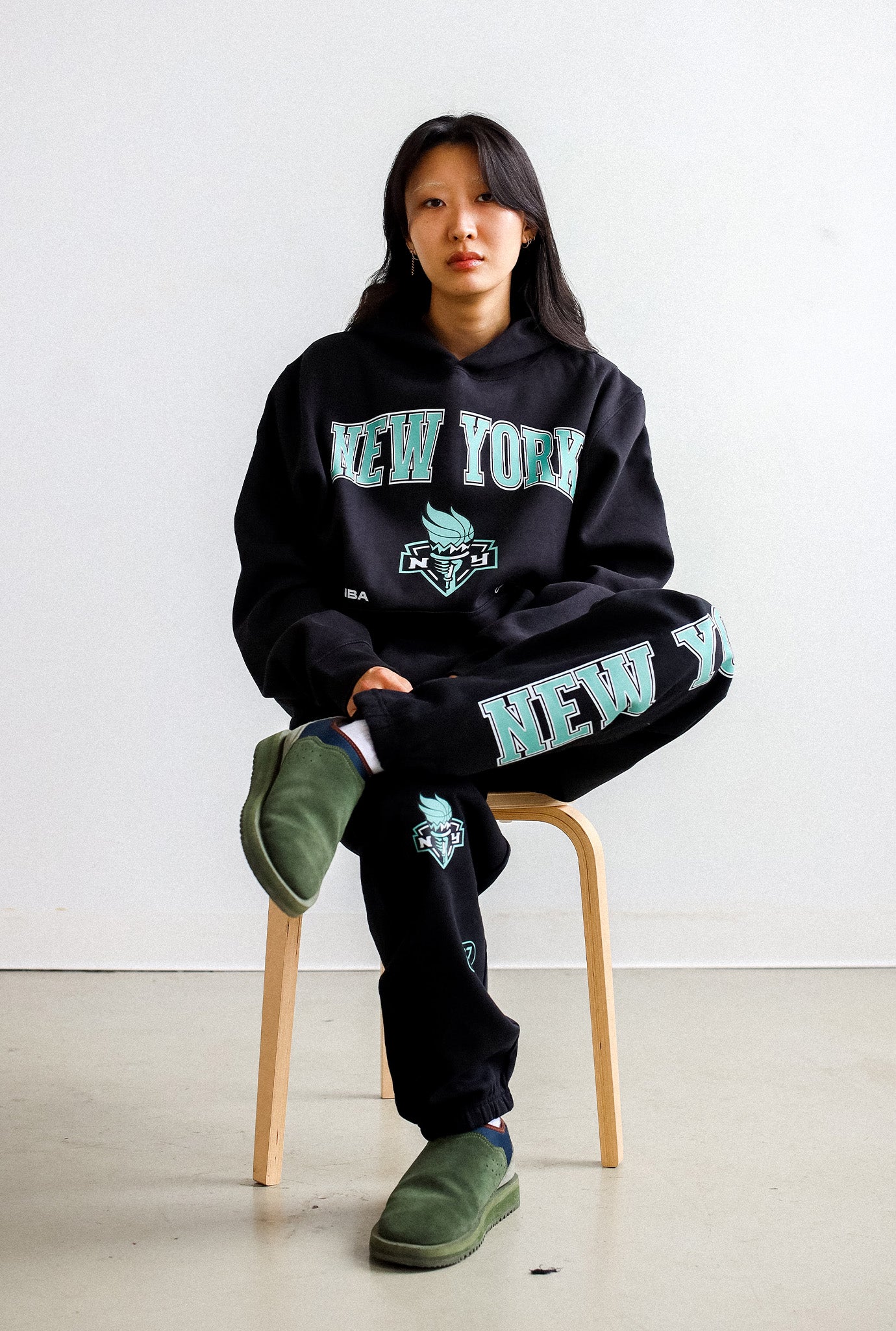 New York Liberty Heavyweight Hoodie - Black