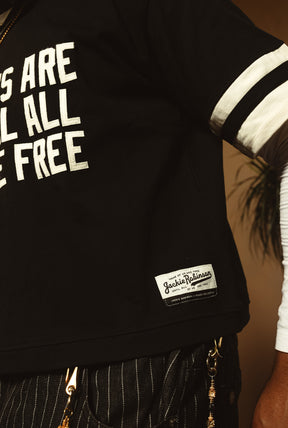 P/C x Jackie Robinson Heavyweight V-Neck T-Shirt - Black