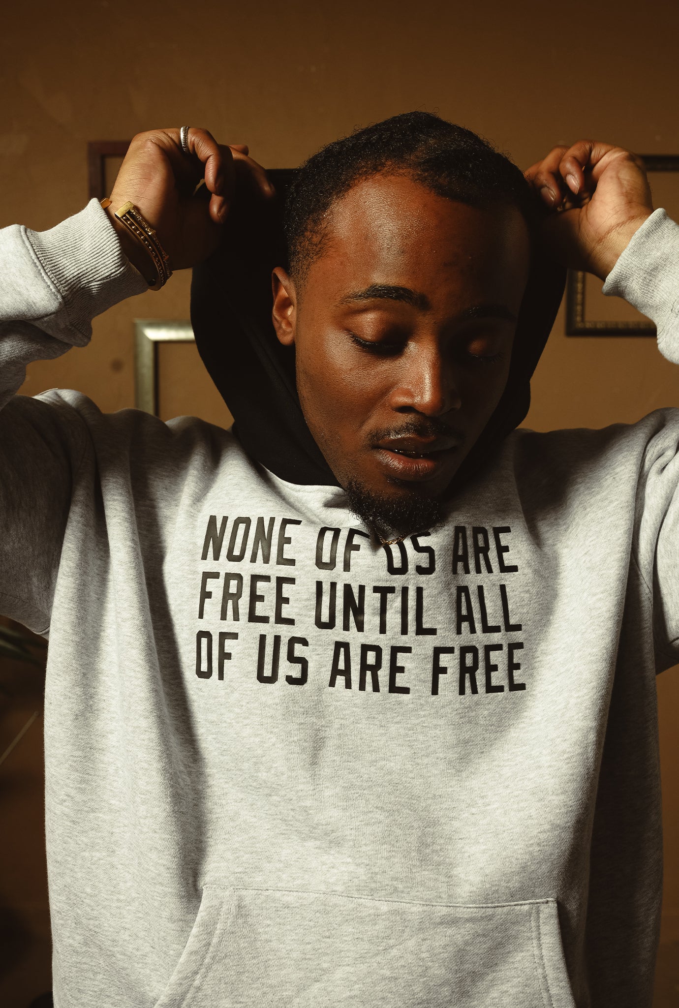 P/C x Jackie Robinson Colour Block Heavyweight Hoodie - Ash